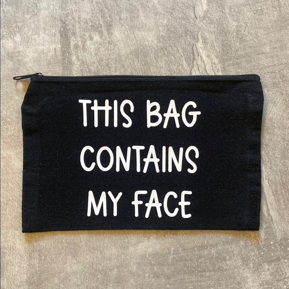 Black Zipper Makeup Pouch